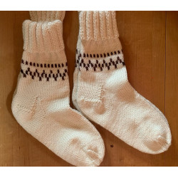 Hotové ponožky bílé -...