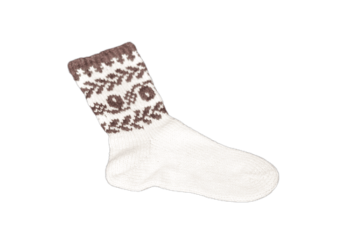 Tradiční vyplétané vlněné ponožky