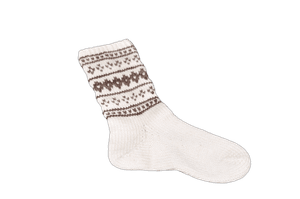 Tradiční vyplétané vlněné ponožky - vzor 2