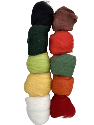 Plsticí sada zem – 10 barev vlny + plsticí jehla