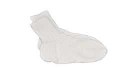 Ručné pletené vlněné ponožky - bílé
