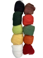 Plsticí sada zem – 10 barev vlny + plsticí jehla