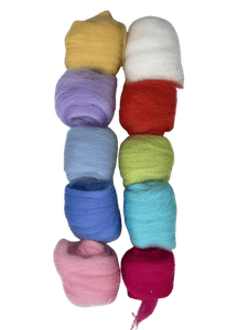 Plsticí sada jednorožec – 10 barev vlny + plsticí jehla