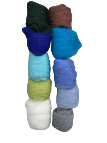 Plsticí sada moře – 10 barev vlny + plsticí jehla