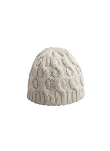 Vlněná čepice . ručně pletená, velké osmičky