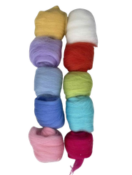 Plsticí sada jednorožec – 10 barev vlny + plsticí jehla