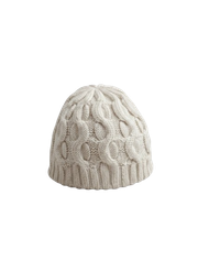 Vlněná čepice . ručně pletená, velké osmičky