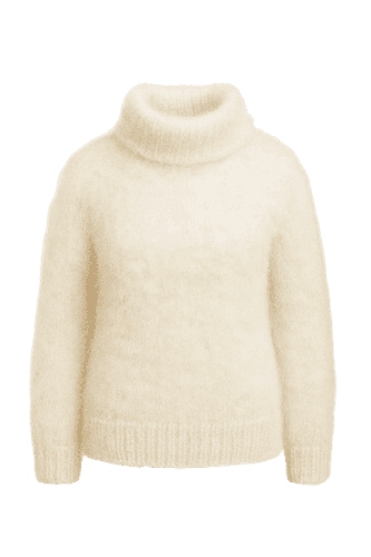 Ručně předený svetr ze srsti angorského králika