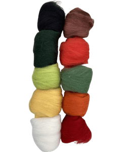 Plsticí sada zem – 10 barev vlny + plsticí jehla