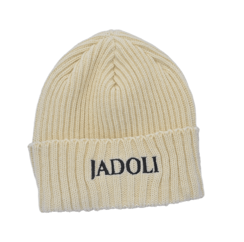 Vlněná čepice s logem JADOLI bílá