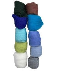 Plsticí sada moře – 10 barev vlny + plsticí jehla