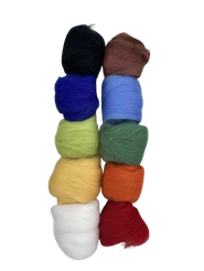 Plsticí sada základní – 10 barev vlny + plsticí jehla